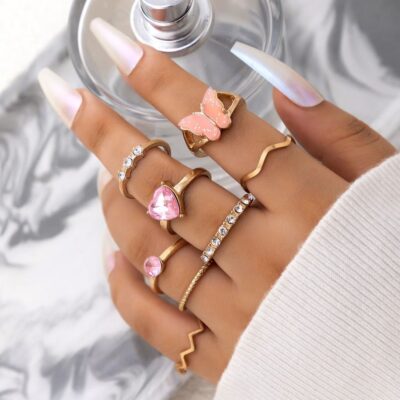 Pink Ring Set