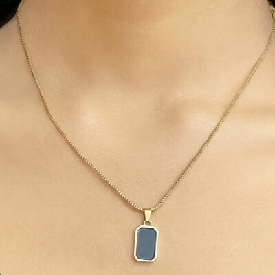 Black Rectangle Pendant